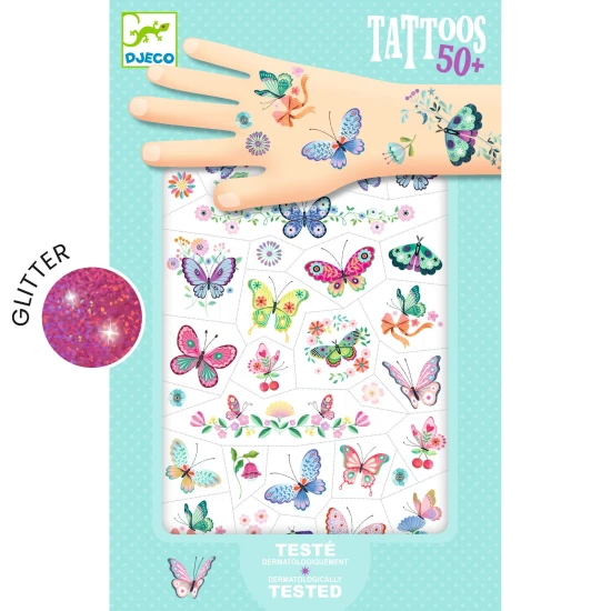 Tetoválások Csillámos pillangók