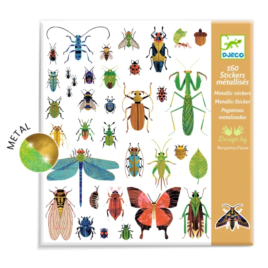 Fémes matricák Rovarok 160 db