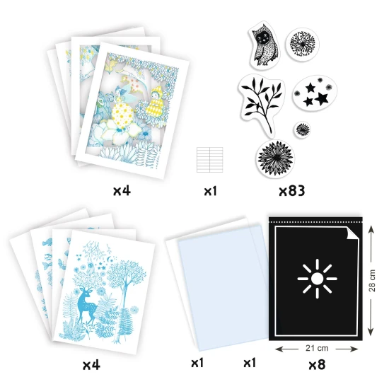 Cianotípia (fényérzékeny) készlet a Holdfényben