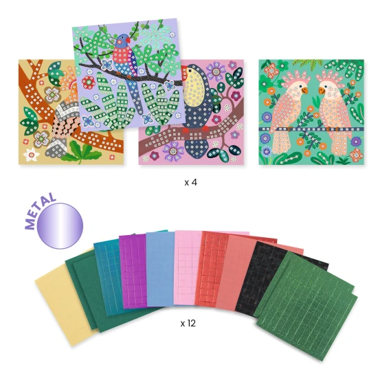 Habmozaik baldachin, számok alkotása