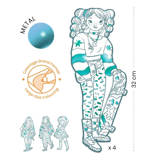 Nagyméretű kifestőkönyvek: Angela és barátai (4 db)