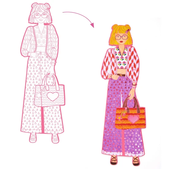 Nagyméretű kifestőkönyvek: Nina és barátai (4 db)