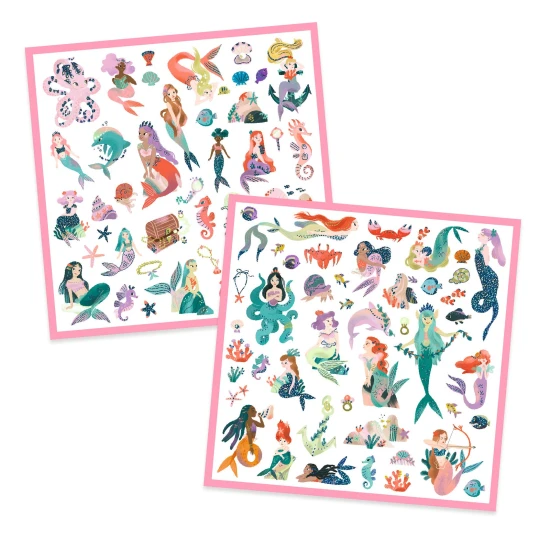 Csillámos sellő matricák 160 db