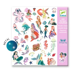 Csillámos sellő matricák 160 db