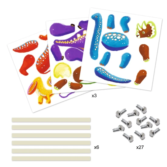 Papírfigurák dinoszauruszok