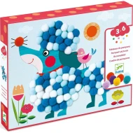 Pomponokból álló kutyák kollázsa