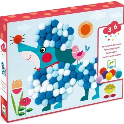 Pomponokból álló kutyák kollázsa