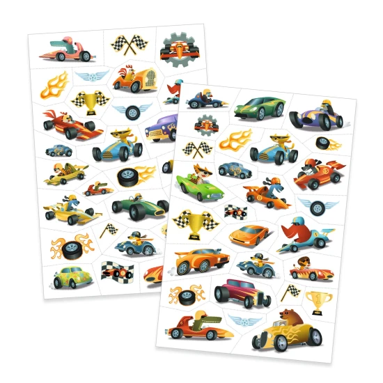 Versenyautó tetoválás