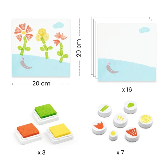 Kreatív bélyegzőkészlet virágok