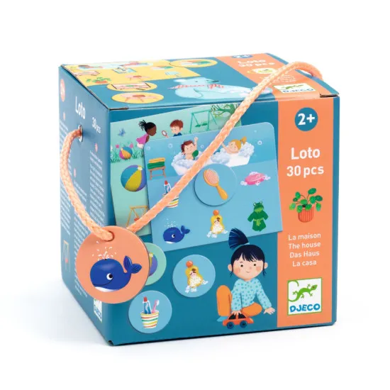 Loto Dom játék. Nagyszerű oktatójáték a kicsiknek.