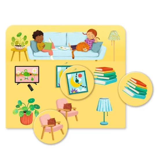 Loto Dom játék. Nagyszerű oktatójáték a kicsiknek.