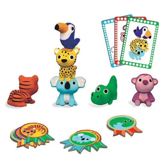 A Happy Jungle játék egy társasági játék, tele mozgással és ügyességgel.