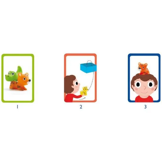 A Happy Jungle játék egy társasági játék, tele mozgással és ügyességgel.