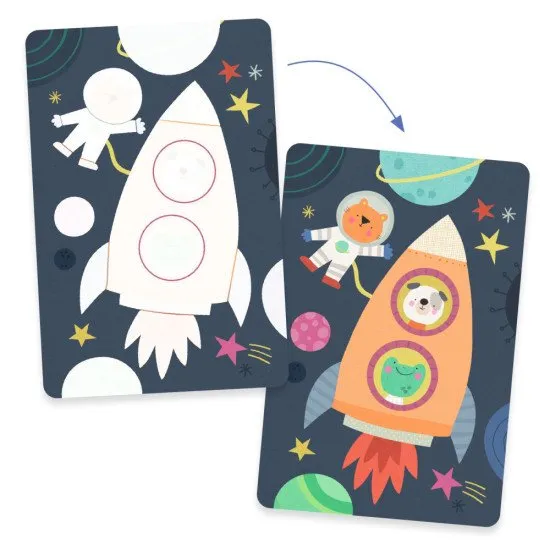 Újrafelhasználható, 4 darabos, kreatív, varázslatos akvarell festészethez szükséges képkészlet.