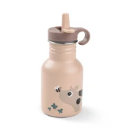 Rozsdamentes kulacs Tiny farm rózsaszín 350 ml