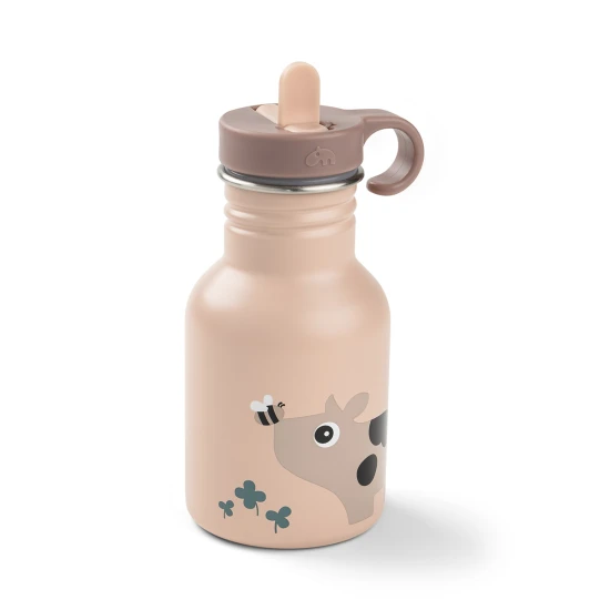 Done by Deer Rozsdamentes kulacs Tiny farm rózsaszín 350 ml
