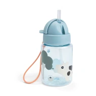 Szívószálas kulacs Tiny farm kék 280 ml