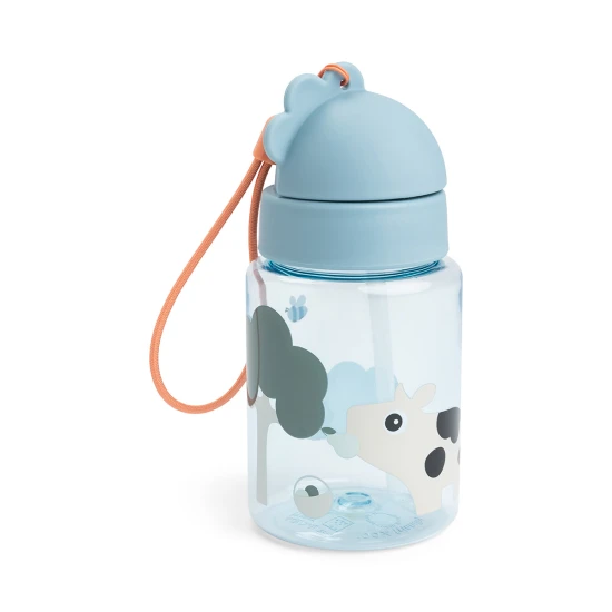Done by Deer Szívószálas kulacs Tiny farm kék 280 ml Done by Deer Szívószálas kulacs Tiny farm kék 280 ml