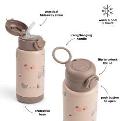 Szívószálas termosz kulacs Tiny farm rózsaszín 340 ml Szívószálas termosz kulacs Tiny farm rózsaszín 340 ml