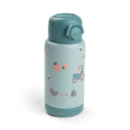 Szívószálas termosz kulacs Tiny farm kék 340 ml