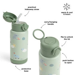 Szívószálas termosz kulacs Playground zöld 340 ml Szívószálas termosz kulacs Playground zöld 340 ml