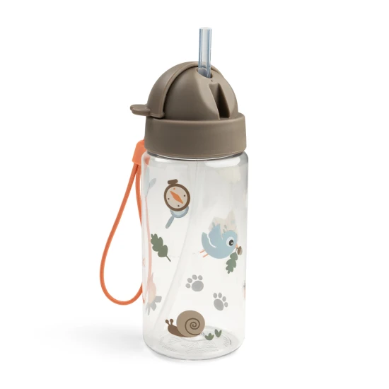 Done by Deer Szívószálas kulacs Tiny trails homok 350 ml