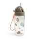 Done by Deer Szívószálas kulacs Tiny trails homok 350 ml