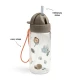 Done by Deer Szívószálas kulacs Tiny trails homok 350 ml