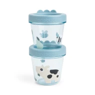 Bébiétel tárolók Tiny farm kék – 2 db