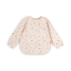 Ujjas előke zsebbel Happy dots rózsaszín