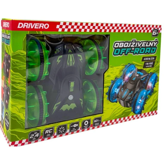 DRIVERO RC Kétéltű terepjáró, zöld Drivero DRIVERO RC Kétéltű terepjáró, zöld