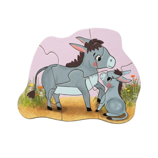 Első farmos puzzle 6 az 1-ben farmállatokkal és kicsinyeikkel