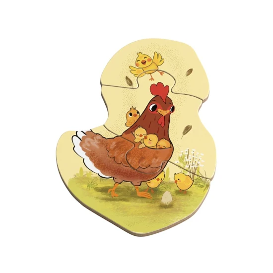 Első farmos puzzle 6 az 1-ben farmállatokkal és kicsinyeikkel