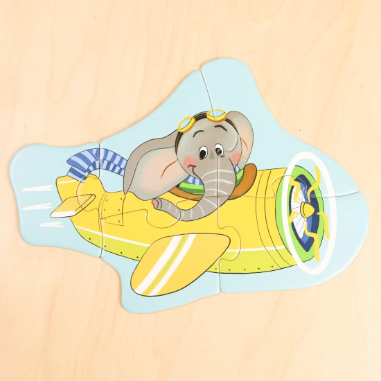 Első kirakó Közlekedés 6 az 1-ben – gyermek kirakók állatokkal és járművekkel