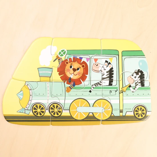 Első kirakó Közlekedés 6 az 1-ben – gyermek kirakók állatokkal és járművekkel