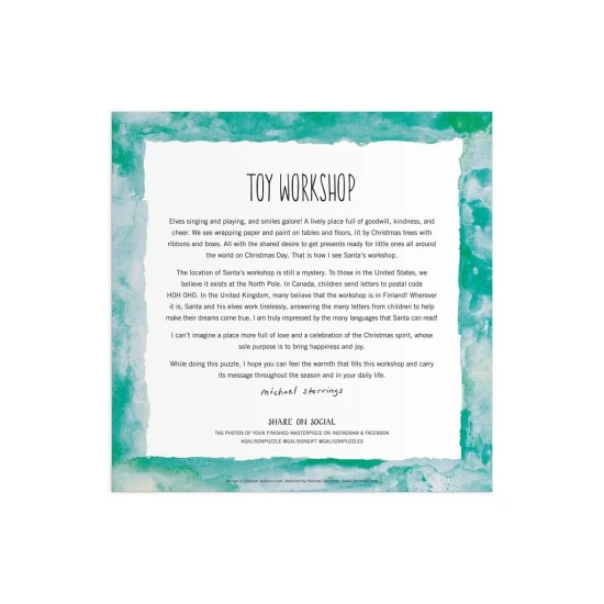 Michael Storrings fólia kirakója egy karácsonyi játékkészítő műhely szellemét testesíti meg.