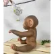 Aranyos kézzel készített majom baba vinil testtel, valósághű részletekkel és mozgatható ízületekkel, 32 cm.