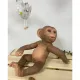 Aranyos kézzel készített majom baba vinil testtel, valósághű részletekkel és mozgatható ízületekkel, 32 cm.