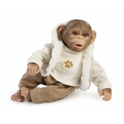 Guca Monkey puha szövettesttel, bézs-barna készletben 32 cm Guca Monkey puha szövettesttel, bézs-barna készletben 32 cm