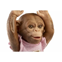 Guca majom teljes vinyl testtel virágmintás ruhában 32 cm