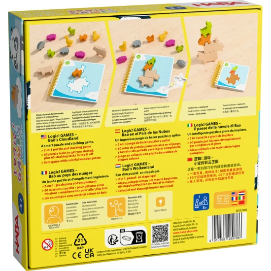 Logic! Games Bao a felhők országában Haba – logikai játék gyerekeknek 3 éves kortól
