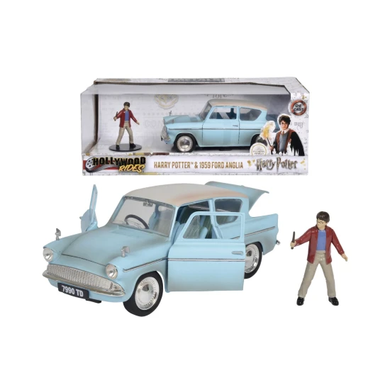 Harry Potter autó Ford Anglia 1959 1:24 Harry Potter figurával
