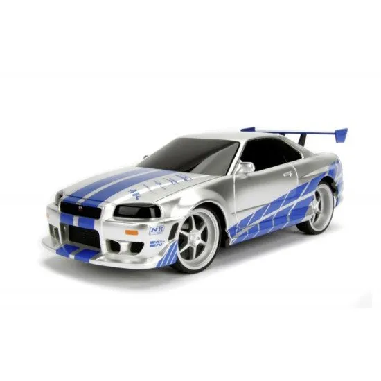 Jada távirányítós autó Fast and Furious Nissan Skyline Távirányító RC Nissan Skyline GTR ezüst-kék változatban