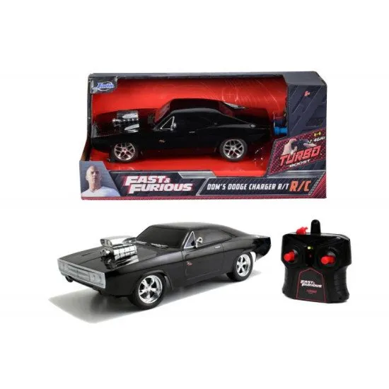 Mini RC Dodge Charger távirányítóhoz fekete kivitelben
