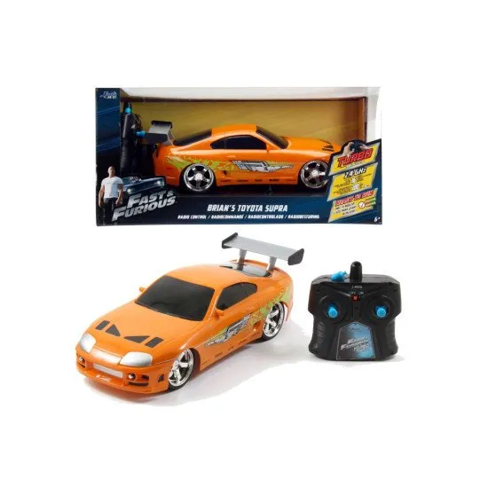 RC autó Brian's Toyota Supra 1:24 gazdag narancssárga színben, távirányítóhoz