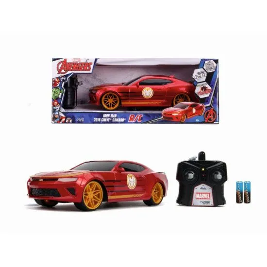 Marvel Iron Man 2016 Chevy Camaro Red Remote Control RC Car 1:16 Scale