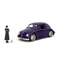 Wednesday autó 1972 VW Beetle 1:24 és figura Wednesday