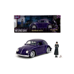 Wednesday autó 1972 VW Beetle 1:24 és figura Wednesday