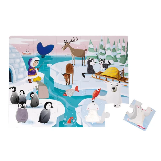 Janod Dotykové puzzle Život na ľade J02773