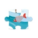 Janod Dotykové puzzle Život na ľade J02773